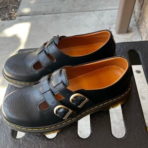 Similar to Dr. Martens Black Mary Jane  Leather Flats with Chunky Sole